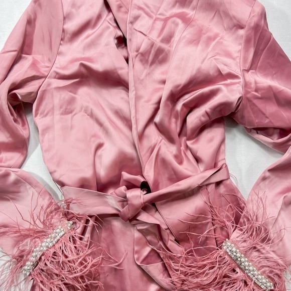 NWOT Naked Wardrobe 'The Statement' Silky Pink Duster SML - Picture 2 of 4